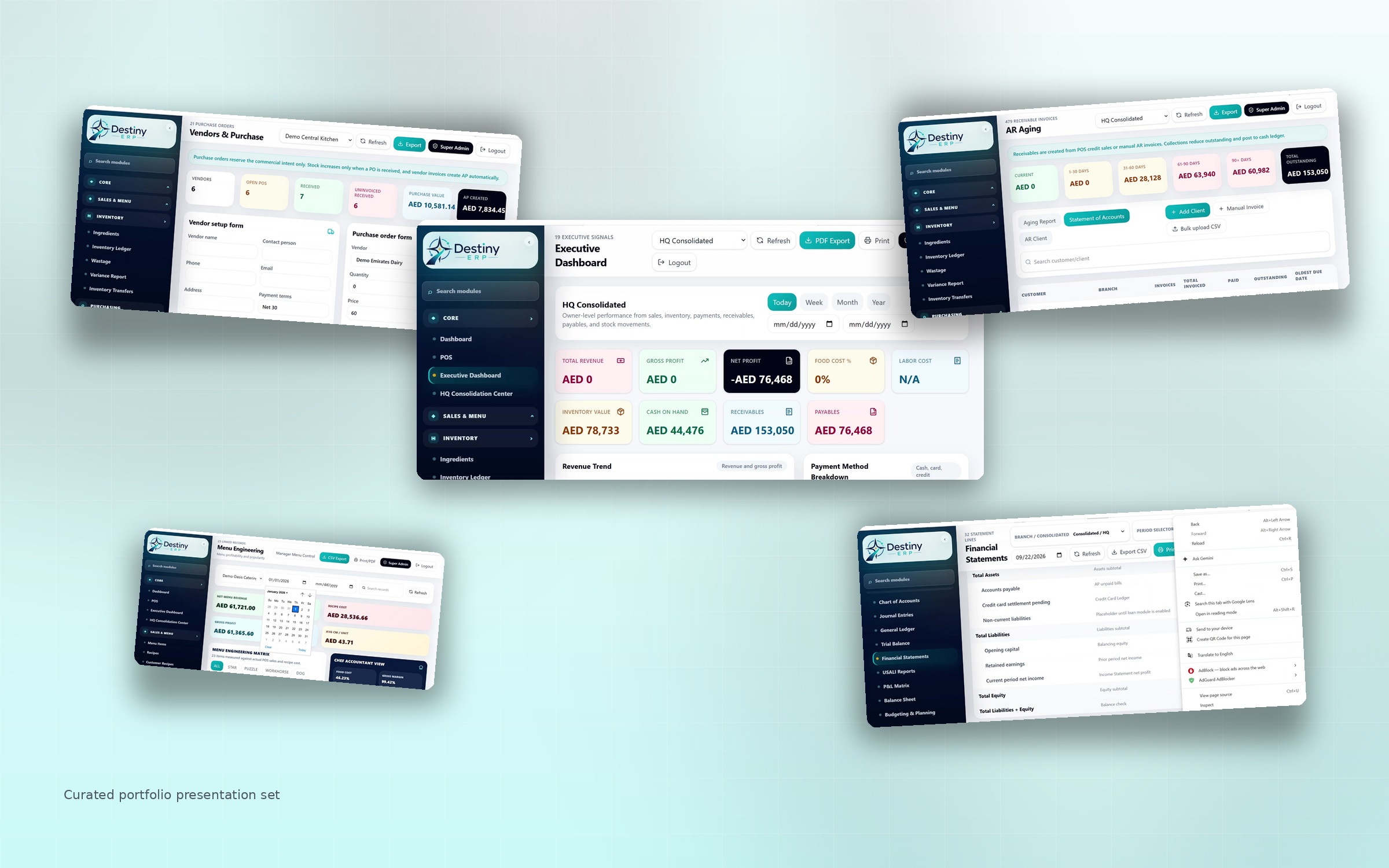 Destiny ERP interface collection