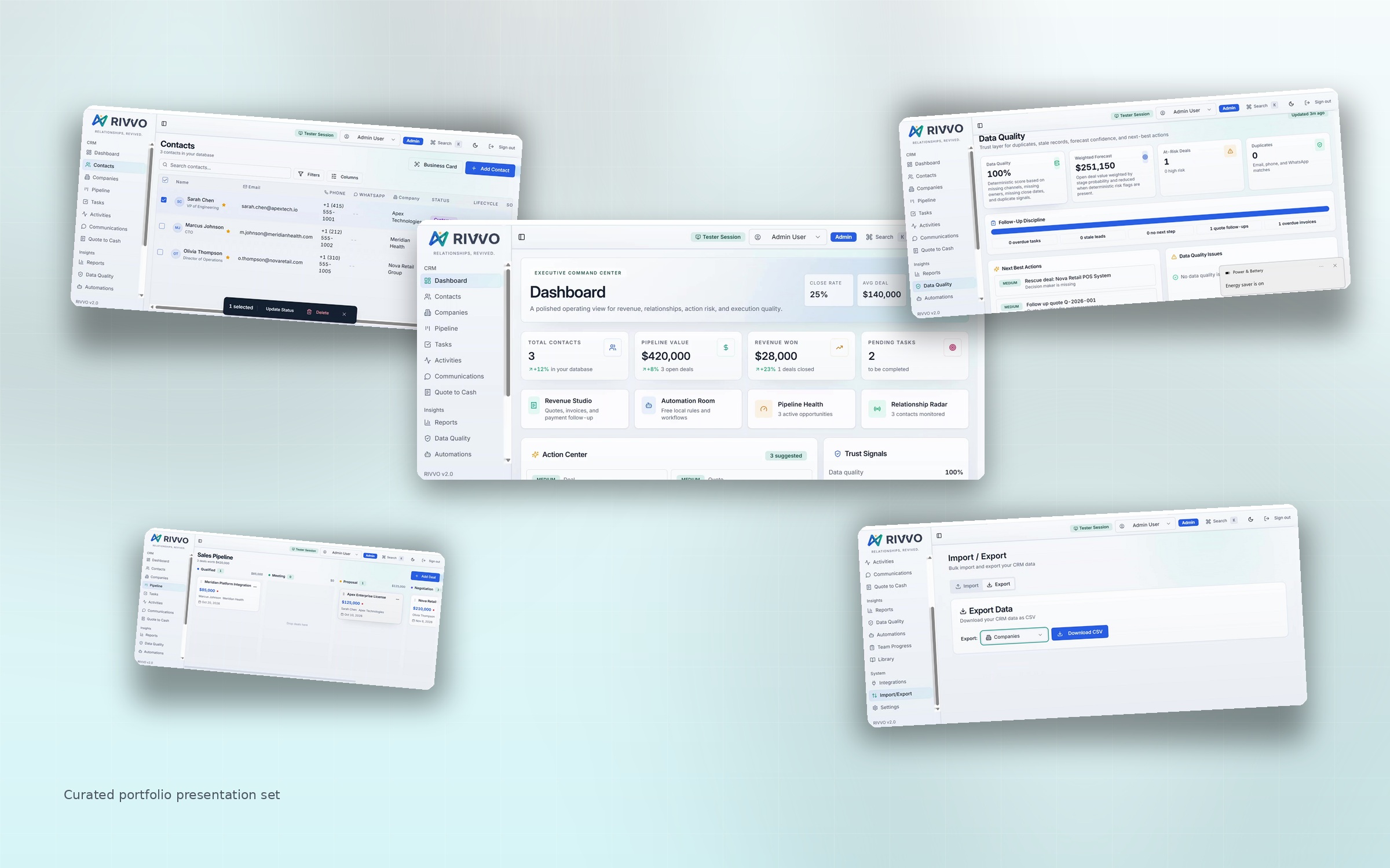 RIVVO CRM interface collection